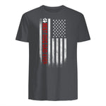 Best Dog Dad Ever American Flag Gift for Best Father in Charcoal - back view
