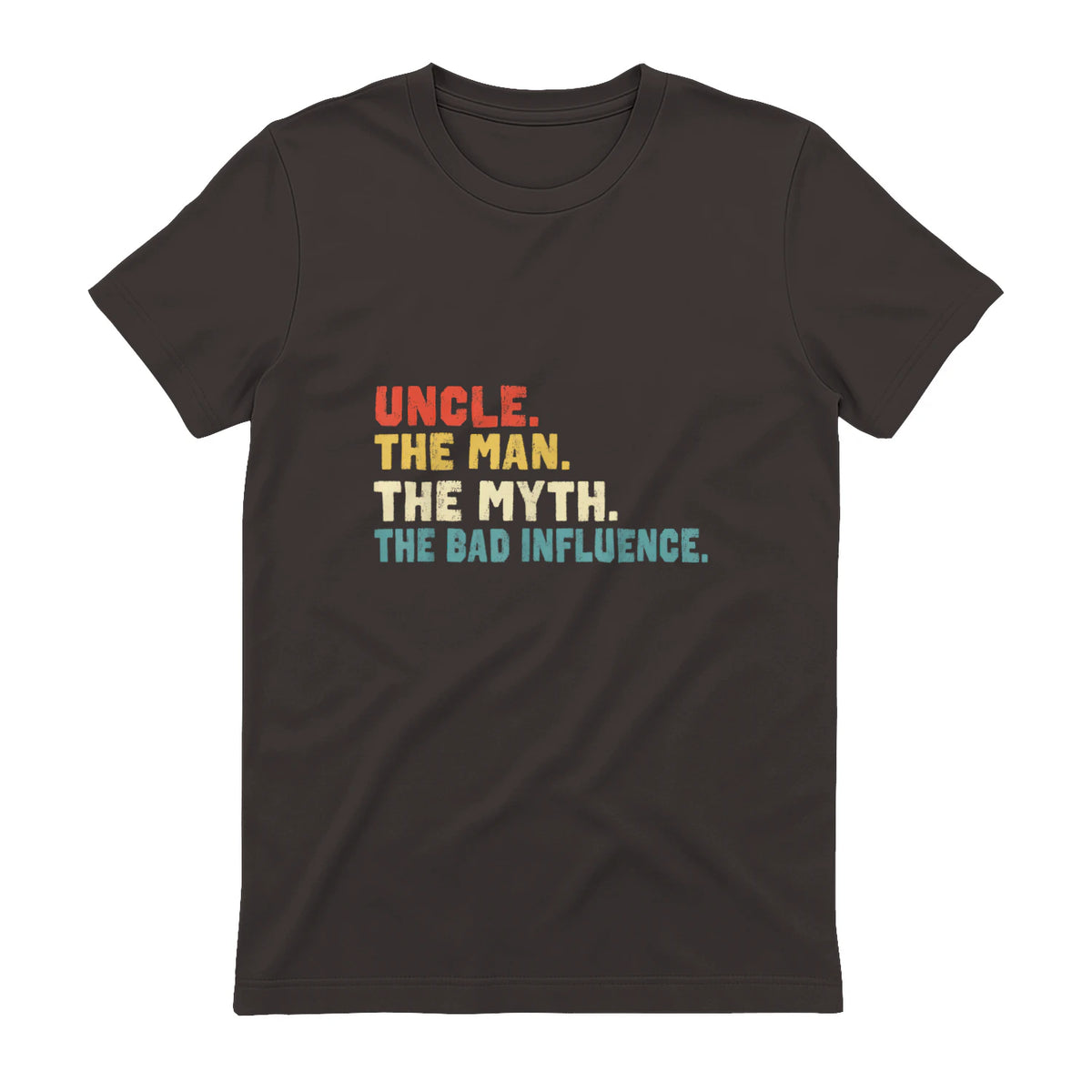 Retro Uncle the Man the Myth the Bad Influence in Dark Chocolate - back view