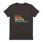 Retro Uncle the Man the Myth the Bad Influence in Dark Chocolate - back view