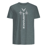 US Air Force with Logo T-Shirt in Dark Heather - back view