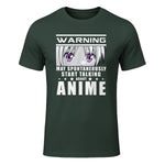 Warning May Spontaneously Start Talking About Anime in Forest Green - front view
