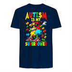 Puzzle Autism Awareness Autistic Support in Navy - back view