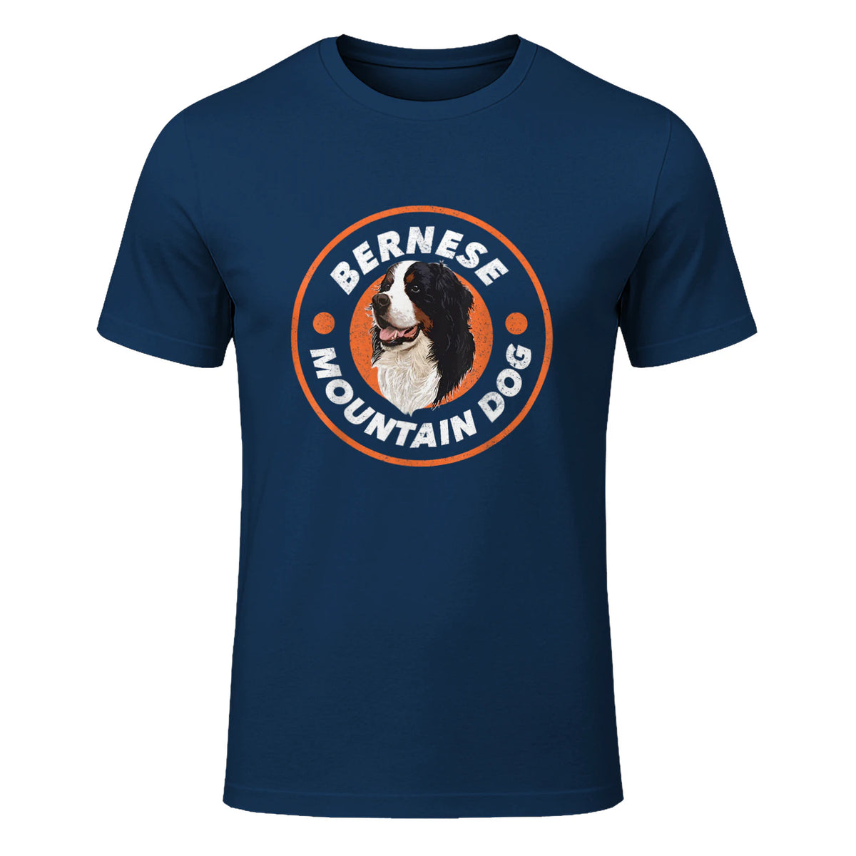 Bouvier bernois Love - Rétro amoureux des chiens in Navy - front view