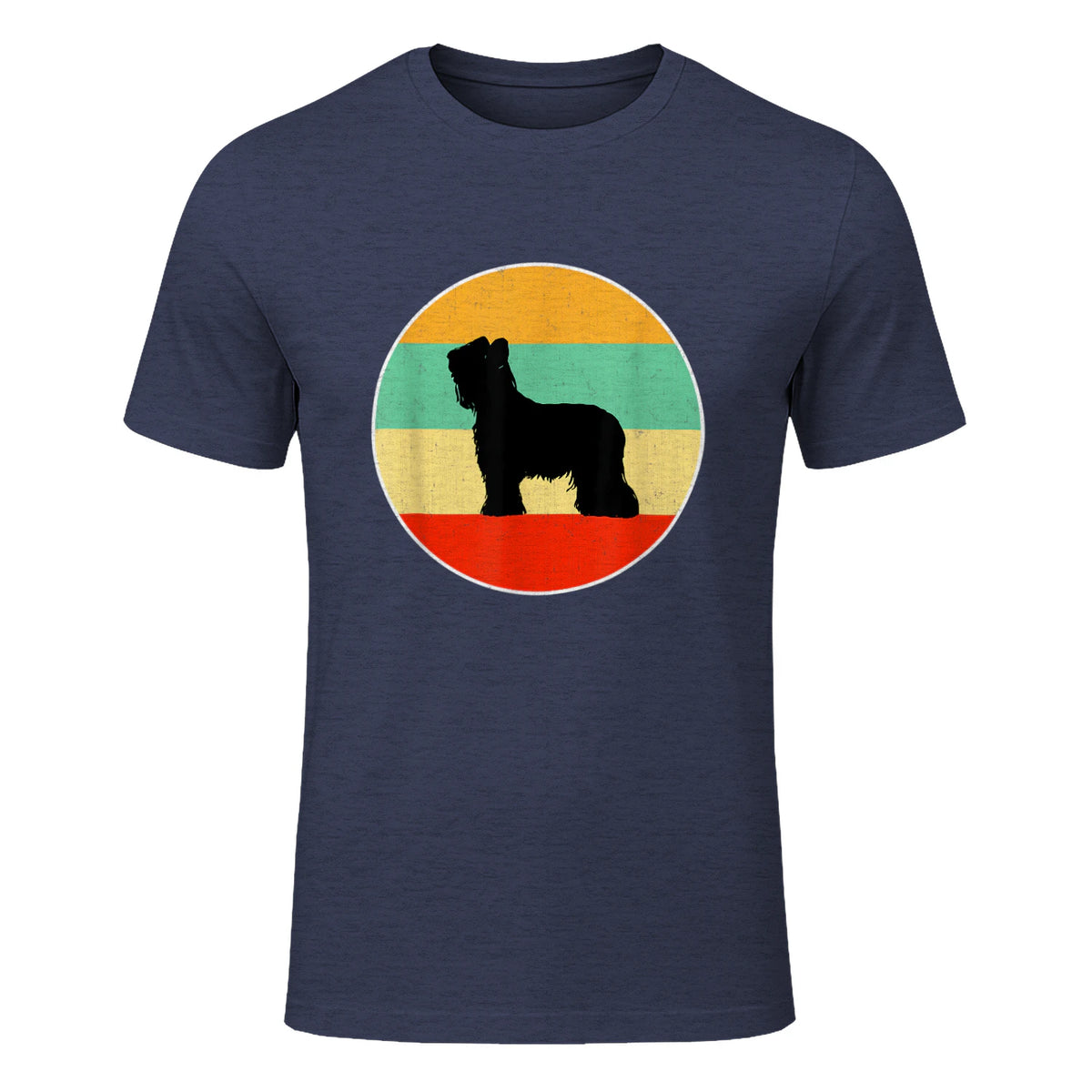 Chemise Briard, Maman chien Papa chien Love-r Gift in Heather Navy - front view