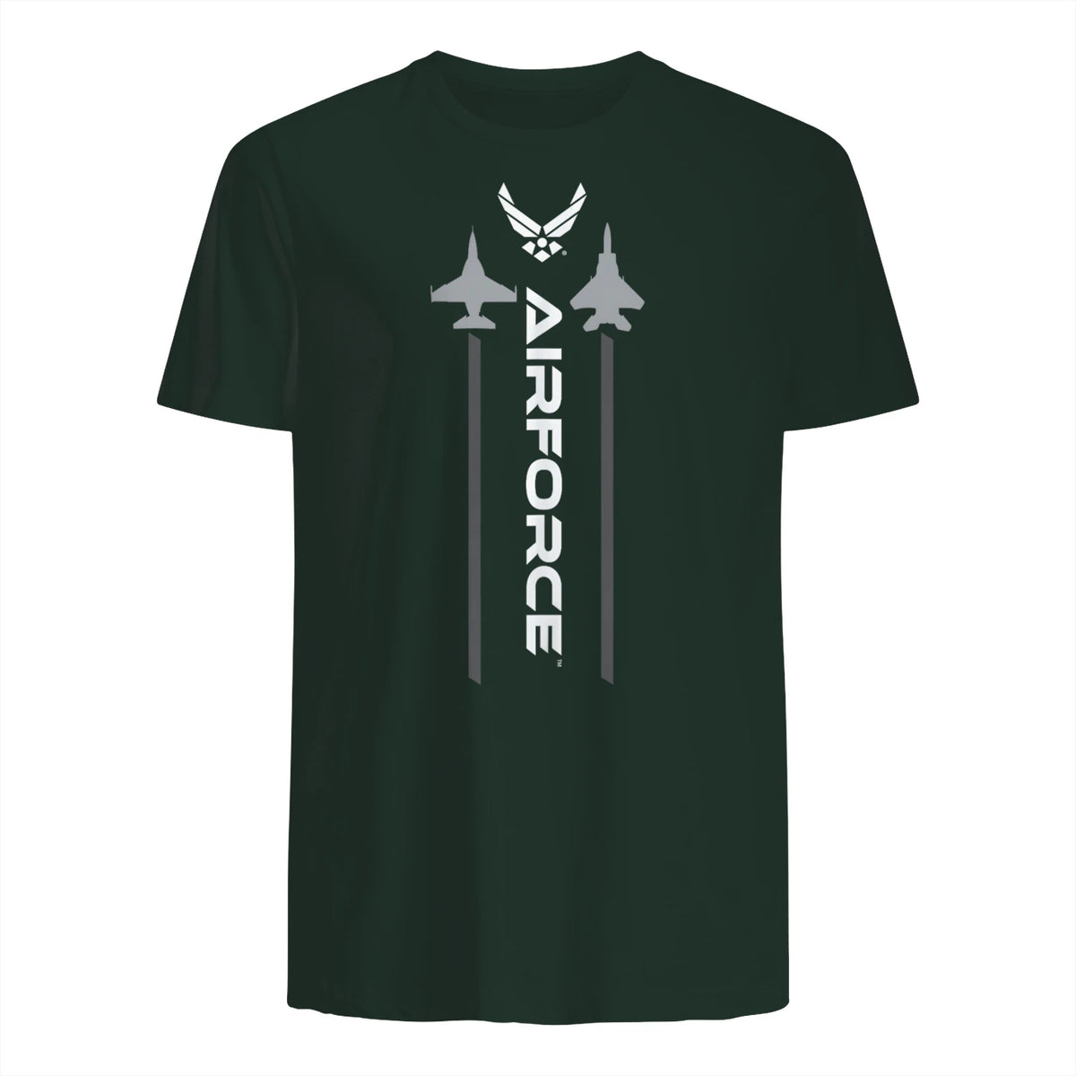 US Air Force with Logo T-Shirt in Forest Green - back view