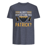 Alors on n'attend Pas Patrick in Heather Navy - back view