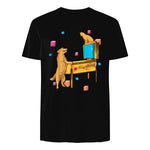Flipper Wiz chien chat jouant au flipper in Black - back view