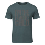 Funny I'm The Favourite Child Siblings in Dark Heather - front view