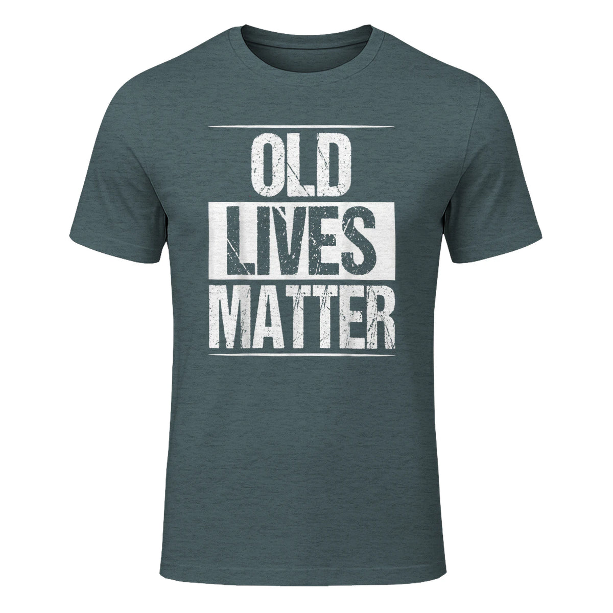 Old Lives Matter Funny Dad Birthday Gift T-Shirt in Dark Heather - front view