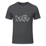 Un Deux Trois Cat, Cute & Funny Kittens, Gift For Cat Lovers T-Shirt in Charcoal - front view
