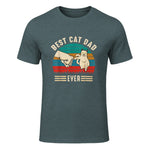 Best Cat Dad Ever - Meilleur chat papa jamais chat in Dark Heather - front view