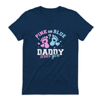Gender Reveal Daddy dad in Navy - back view
