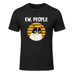 Ew, People - Funny Cat Lover Gift T-Shirt in Black - front view