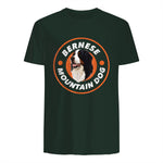 Bouvier bernois Love - Rétro amoureux des chiens in Forest Green - back view