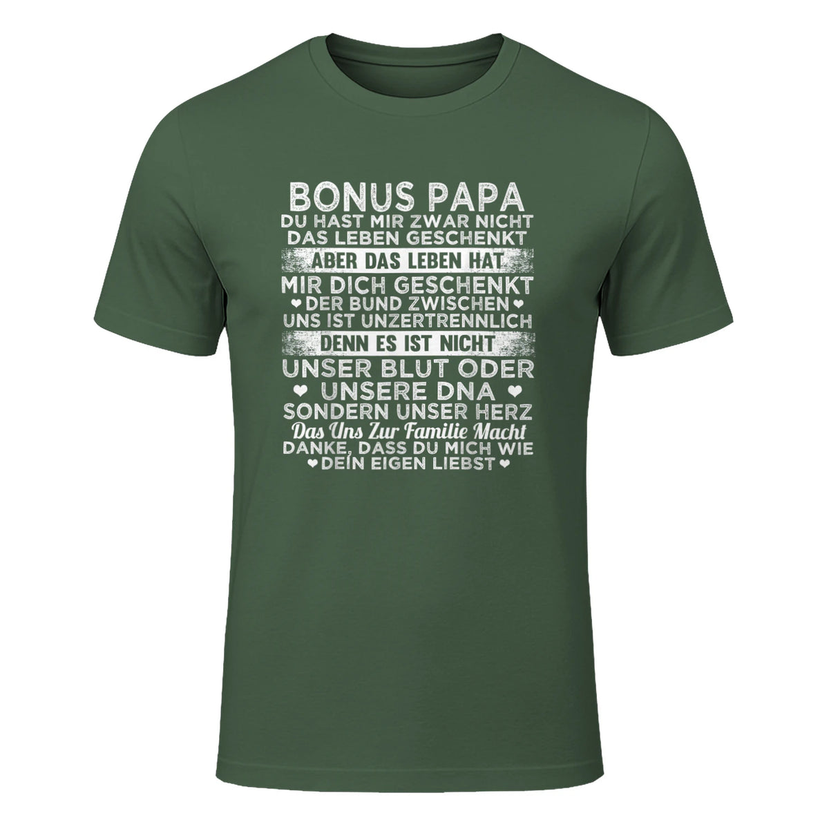 Bonus Papa du hast mir zwar nicht das leben geschenkt Spruch in Military Green - front view