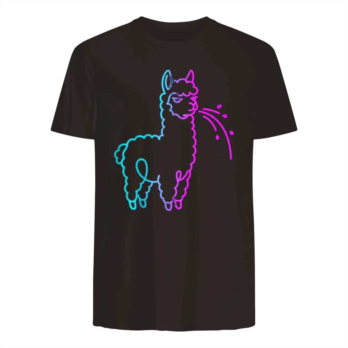 Fluff Around and Find Out Funny Fluffy Spitting Lama in Dark Chocolate - back view