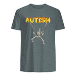 Autism Skeleton Meme in Dark Heather - back view