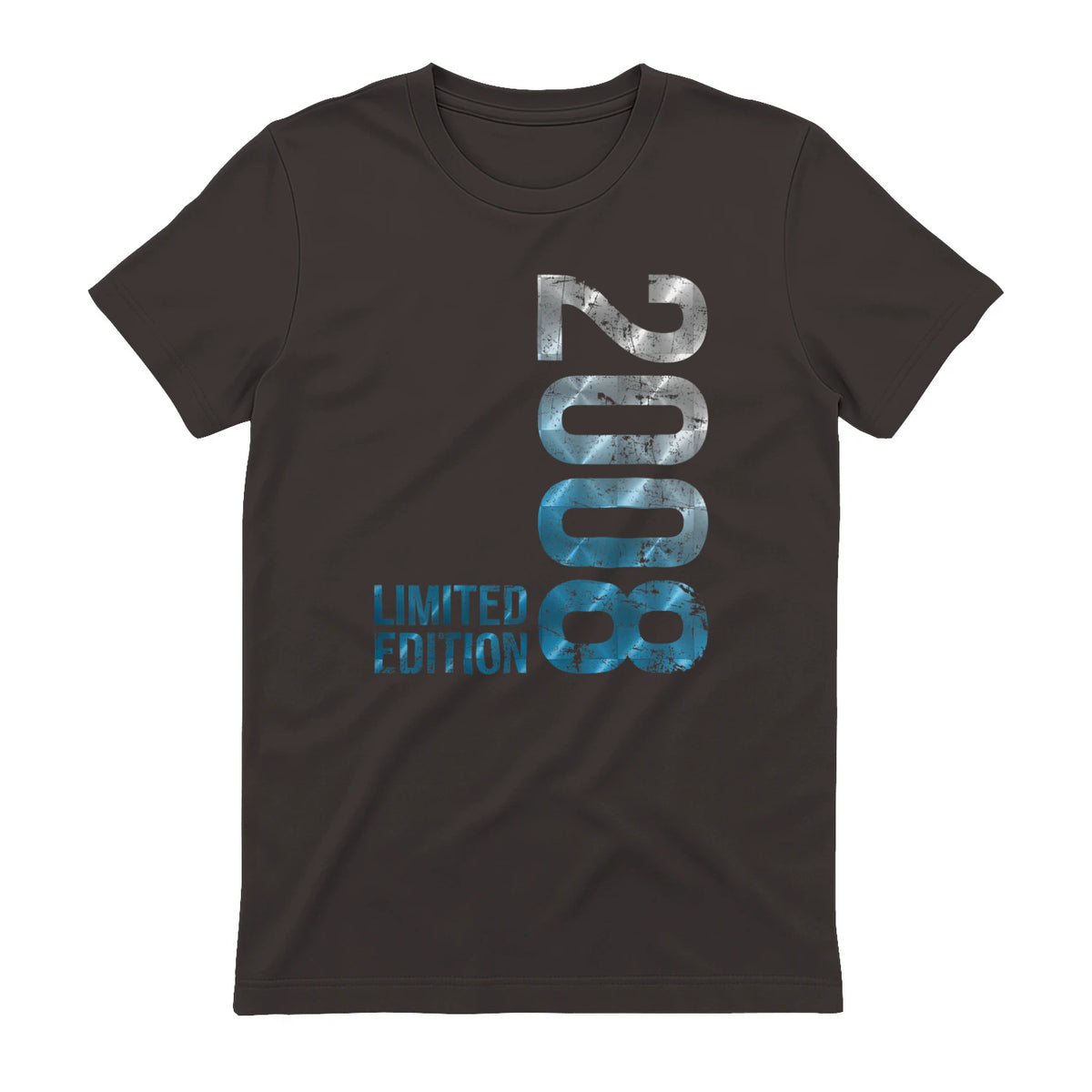 Vintage Eighteenth Birthday Gift T-Shirt in Dark Chocolate - back view