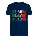 El Papa Mas Chingon - Funny best Mexican Dad Gift in Navy - back view