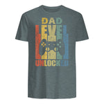 Pregnancy Announcement Dad Level Unlocked Soon to Be Father in Dark Heather - back view