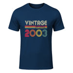 Vintage Twenty-First Birthday Gift T-Shirt in Navy - front view