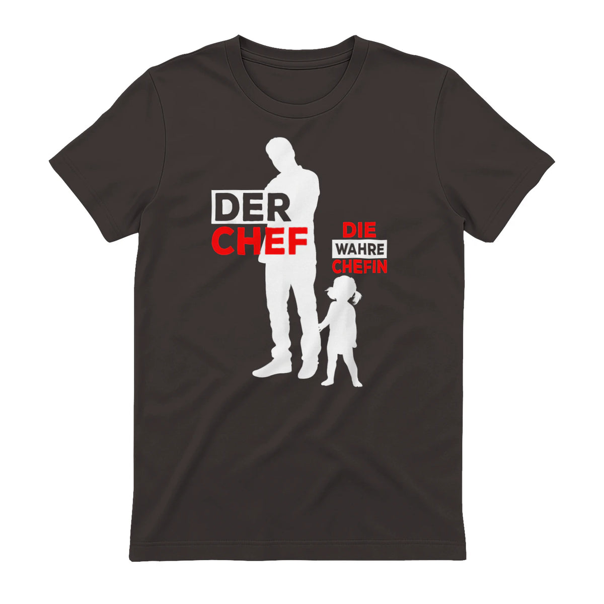 Vater Tochter Partnerlook Vatertag Papa Tochter in Dark Chocolate - back view