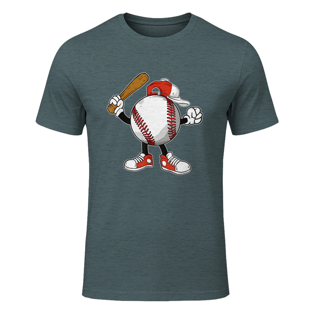 Baseball Boy T-Shirt in Dark Heather - front view