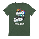 Papacorn Vater Tochter Einhörner in Military Green - back view
