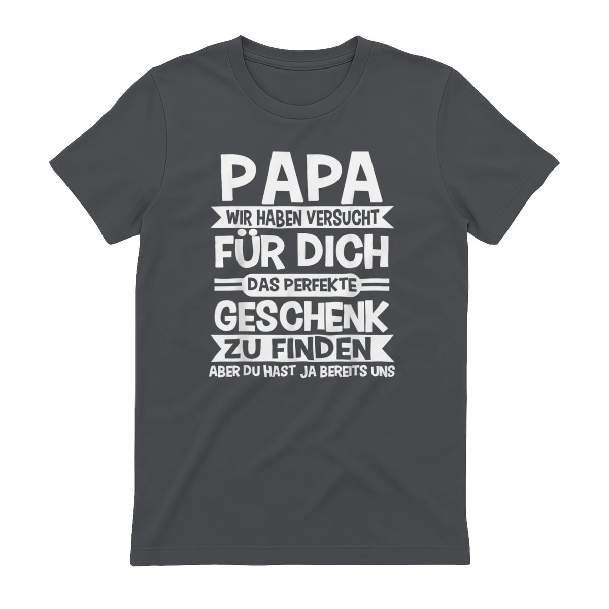 Papa und Vater Motiv, Lustiger Spruch, Herren Vatertag Halbarm T-Shirt in Charcoal - back view