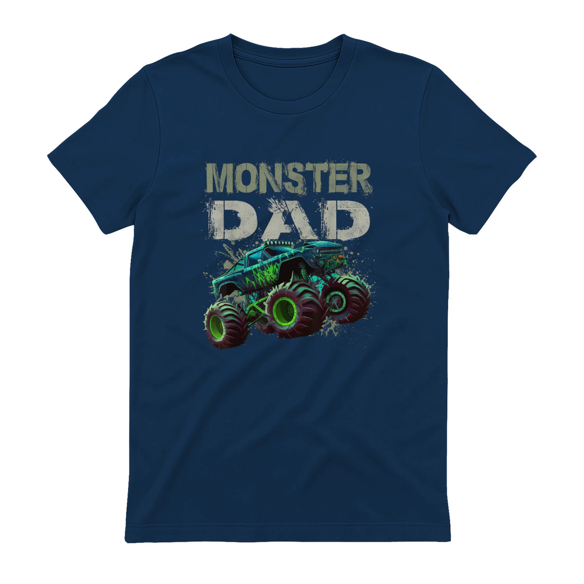 Monster Truck Dad T-Shirt in Navy - back view