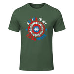 Autism is My Superpower Autism Awareness Autistic for Boys in Military Green - front view