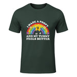 I Made A Poopy Funny Inappropriate Vacation Swap Adult T-Shirt in Forest Green - front view