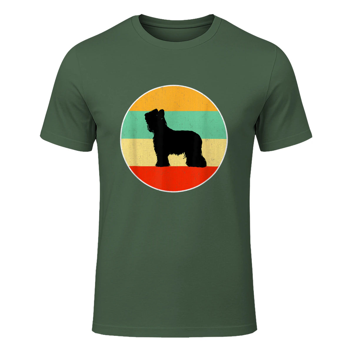 Chemise Briard, Maman chien Papa chien Love-r Gift in Military Green - front view