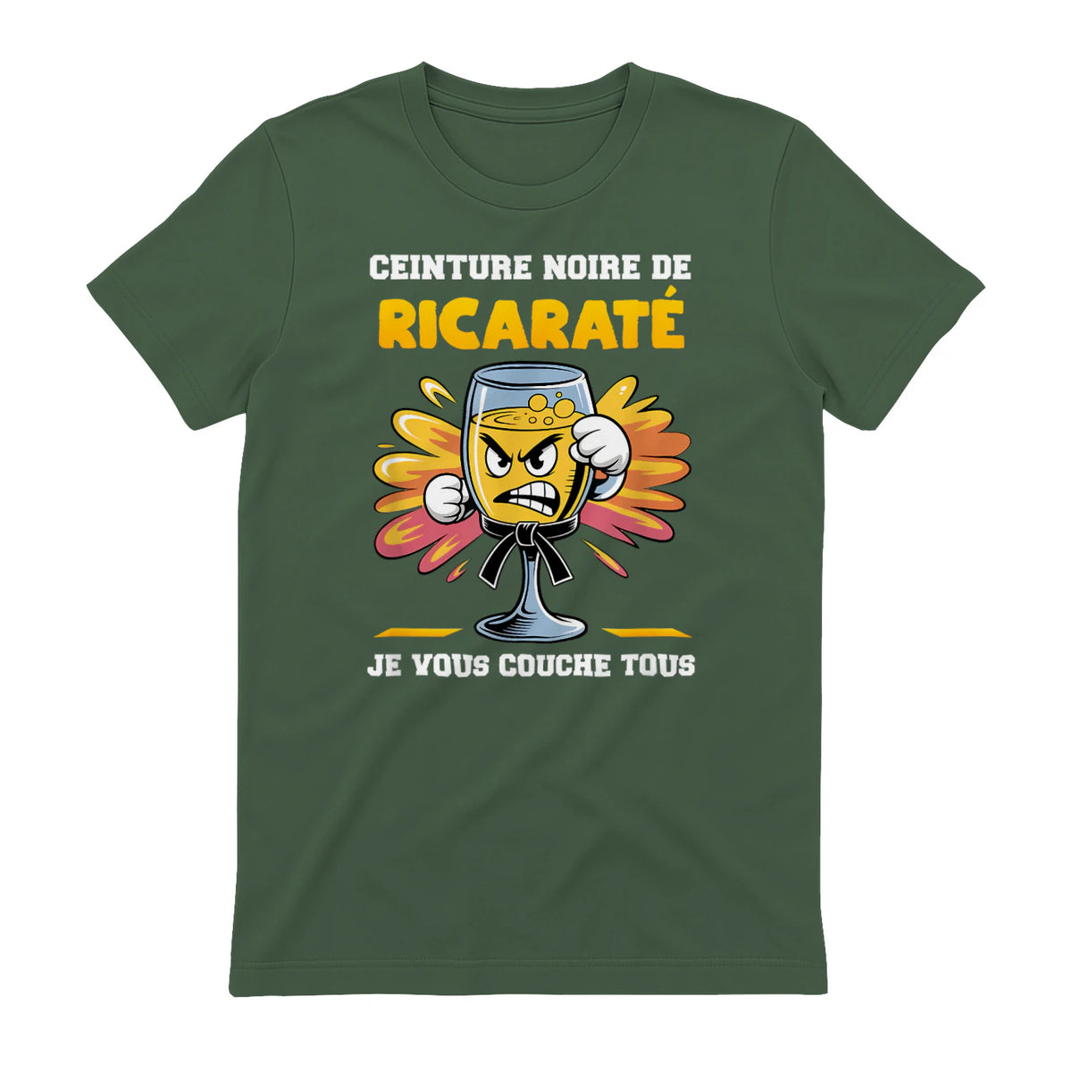Ceinture Noire de Ricaraté Pastis Apéro in Military Green - back view