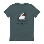 Funny Penguins T-Shirt Women and Chilldren Gift T-Shirt UK in Dark Heather - back view