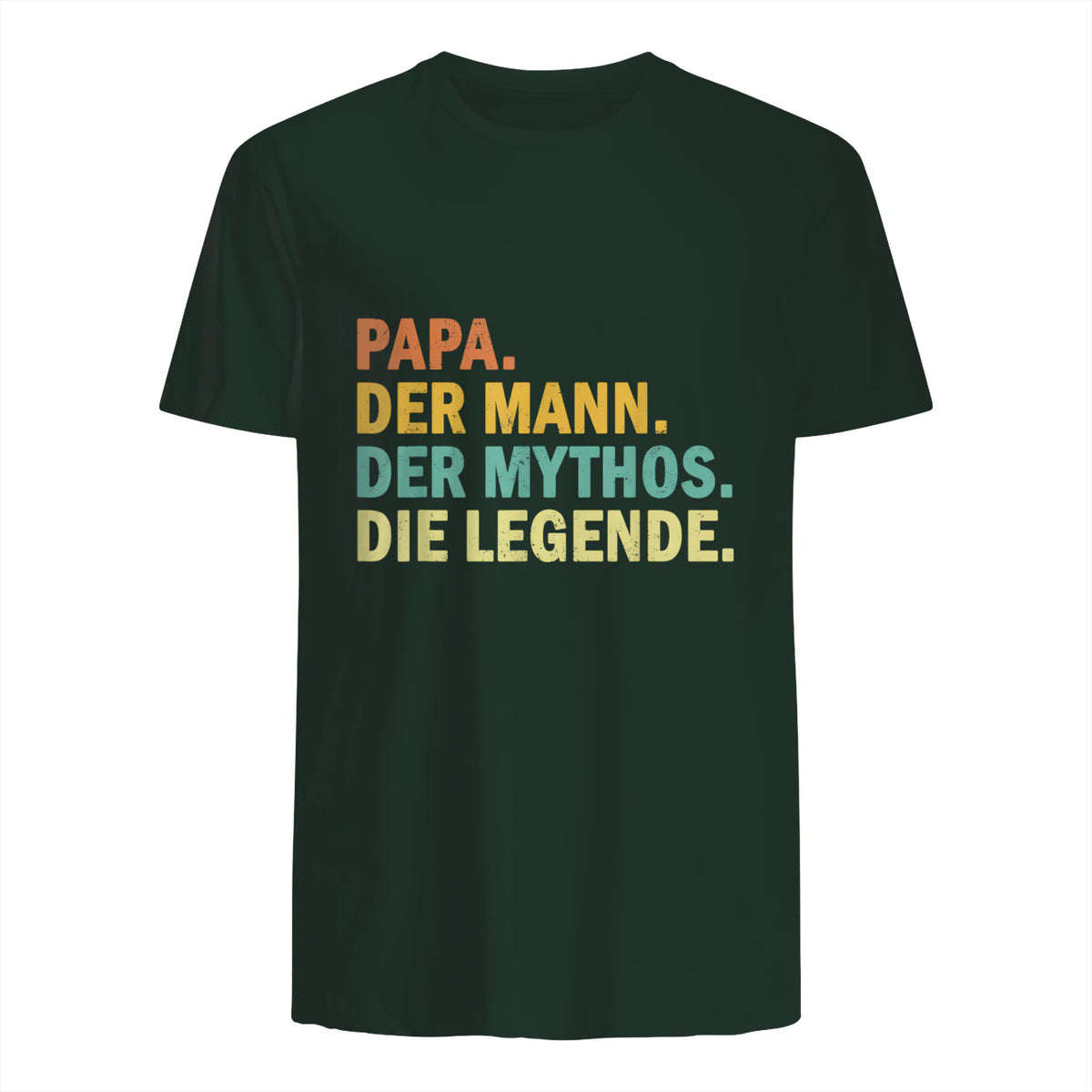 Geschenke für Väter Papa Der Mann Der Mythos Die Legende Classic Fit Novelty Short-sleeve Schwarz S Vate in Forest Green - back view