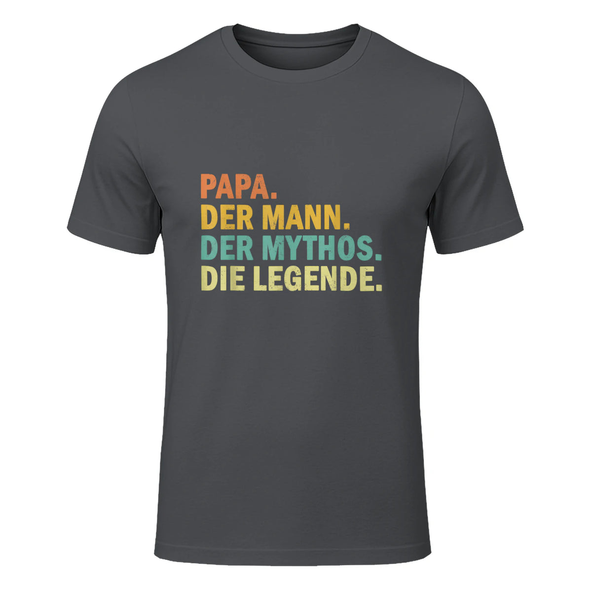 Geschenke für Väter Papa Der Mann Der Mythos Die Legende Classic Fit Novelty Short-sleeve Schwarz S Vate in Charcoal - front view