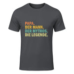 Geschenke für Väter Papa Der Mann Der Mythos Die Legende Classic Fit Novelty Short-sleeve Schwarz S Vate in Charcoal - front view