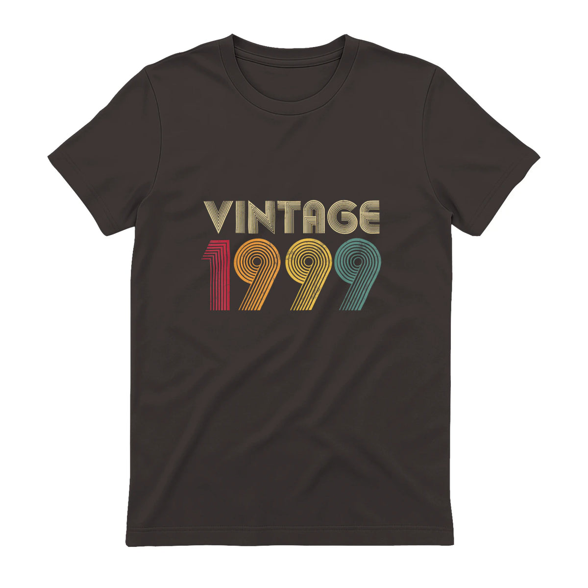 Vintage Twenty-Fourth Birthday Gift T-Shirt in Dark Chocolate - back view
