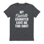My Favorite Daughter Gave Me This Shirt Funny Father's Day in Charcoal - back view