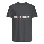 Gamer Dad Call of Daddy Call of Dad Parenting Ops in Charcoal - back view