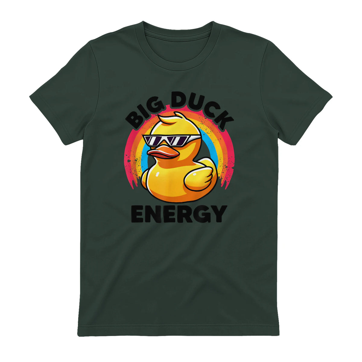 Big Duck Energy Duckie I Love Ducks Lovers Canard en caoutchouc in Forest Green - back view