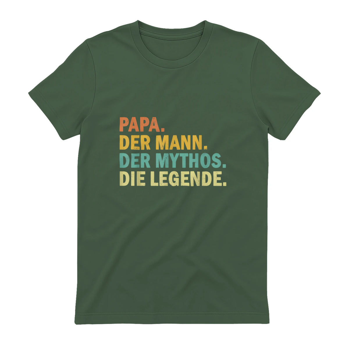 Geschenke für Väter Papa Der Mann Der Mythos Die Legende Classic Fit Novelty Short-sleeve Schwarz S Vate in Military Green - back view