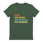 Geschenke für Väter Papa Der Mann Der Mythos Die Legende Classic Fit Novelty Short-sleeve Schwarz S Vate in Military Green - back view