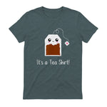 It's a Tea Shirt funny kawaii cute Tea humour Tshirt Tee in Dark Heather - back view