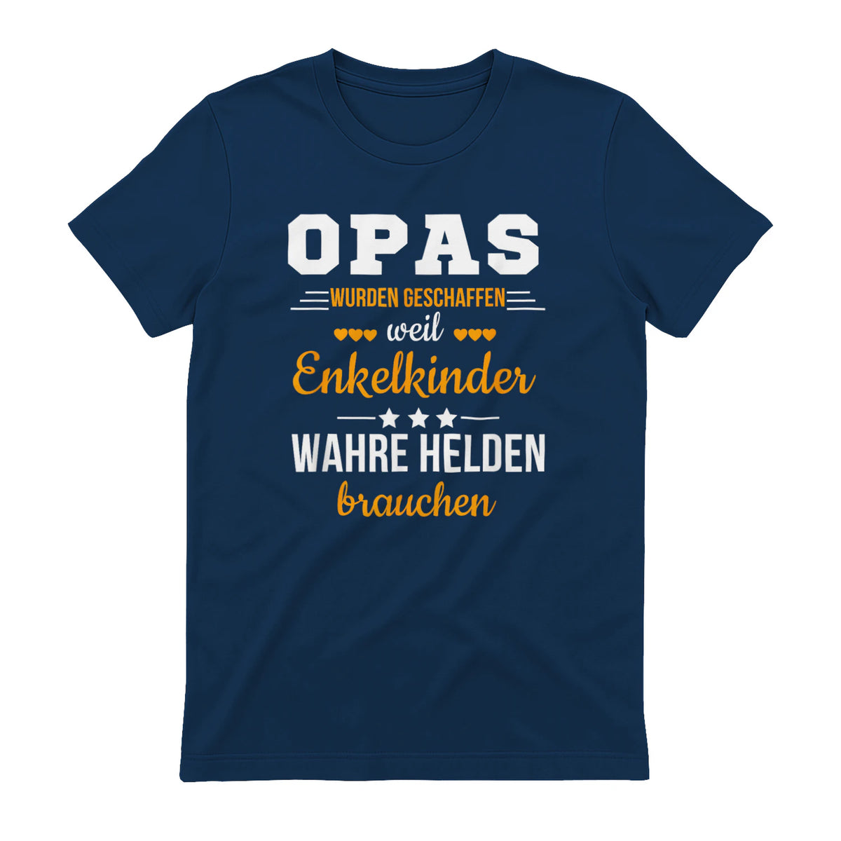Opas Weil Enkelkinder Wahre Helden Brauchen Großvater Spruch in Navy - back view
