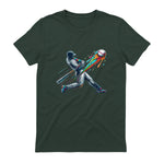 Baseball Player Drip T-Shirt in Forest Green - back view