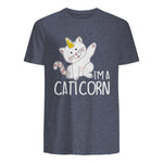 Chats Licorne I Chaton doux I Licorne I Chats in Heather Navy - back view