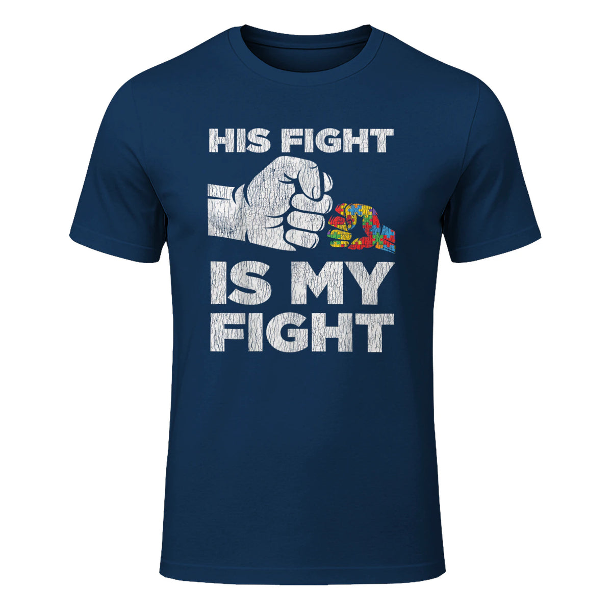 Autism Awareness for Parents of Autistic Kids T-Shirt in Navy - front view