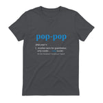 Pop Pop Gifts Grandpa Fathers Day in Charcoal - back view